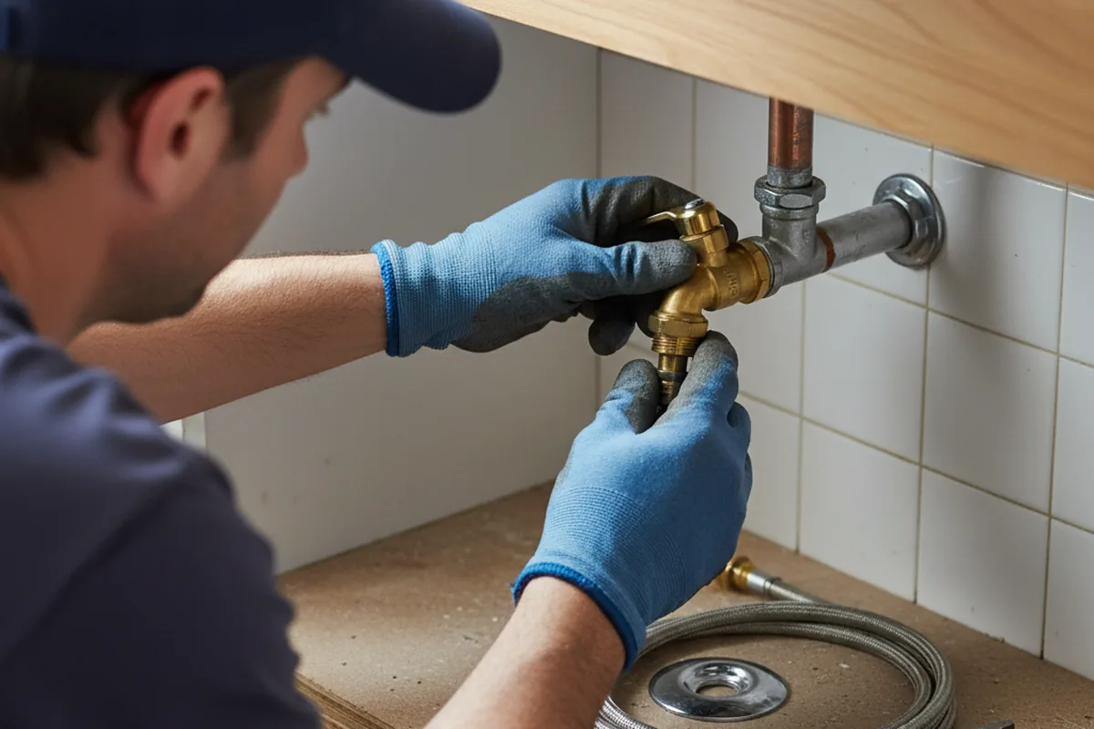 Shutoff valve and fitting work during Faucet and Fixture Repair in Summerdale